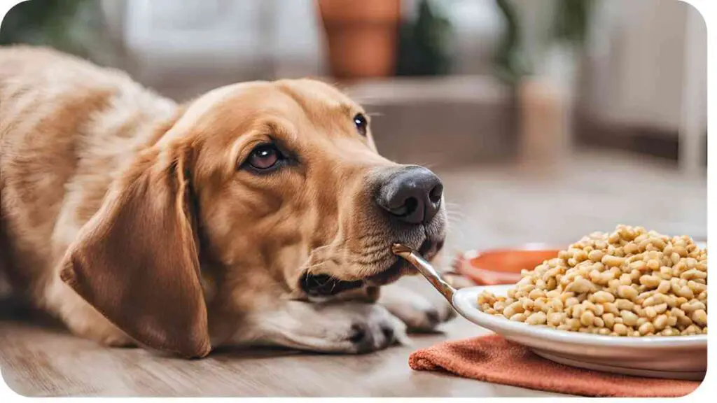 a dog eating a bowl of food on the floor